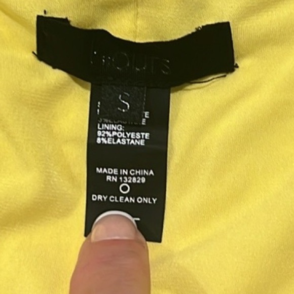 🔥H:ours,Vibrant Yelllow, Sequined Wrap Dress, Excellent Condition, Size O/Small - Picture 10 of 12